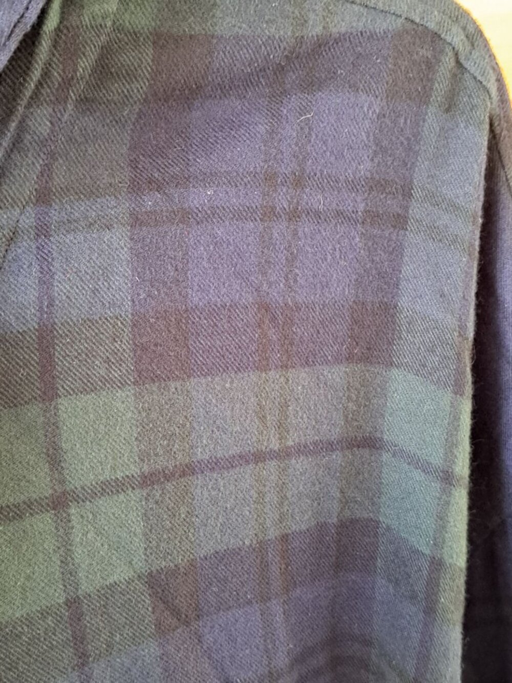 Polo Ralph Lauren Plaid Cotton Robe L/XL Green Navy Belted Long Sleeves Men's - Picture 4 of 9
